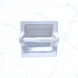 SereneDrains Ceramic Recessed Toilet Paper Holder White Glossy Extended Extra Large Bathroom Tissue Roll