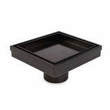 SereneDrains Serene Drains 5 inch square shower drain in Oil Rub Bronze