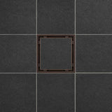 Serene Drains 5 inch square tile insert drain with ORB frame and matching tile insert
