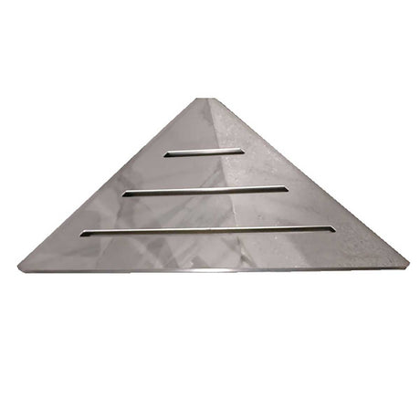 SereneDrains Polished Stainless Triangle Shower Shelf
