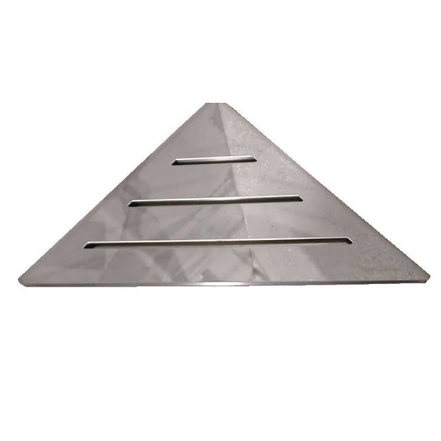 SereneDrains Polished Stainless Triangle Shower Shelf