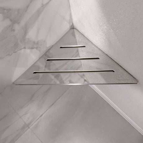 Polished Stainless Shower Corner Shelf Storage