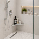 Polished Stainless Triangle Shower Shelf Modern Shower