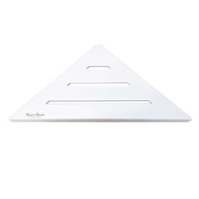 SereneDrains Matte White Triangle Shower Shelf