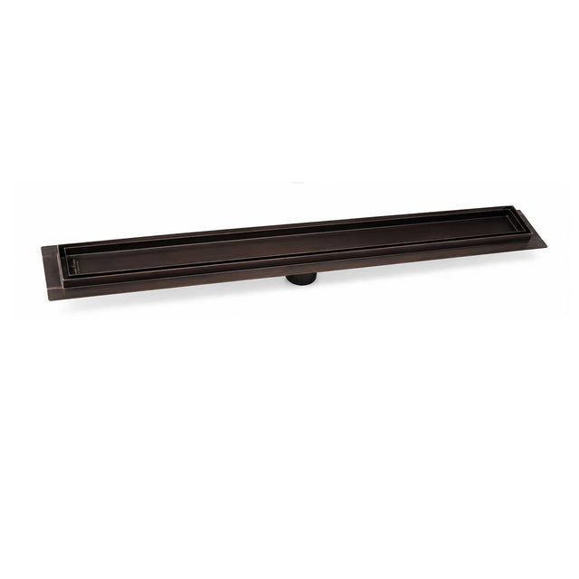 Serene Drains oil rubbed bronze tile insert linear shower drain