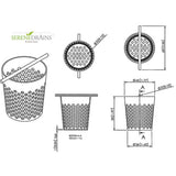 SereneDrains Hair Trap for Shower Drain Hair Catcher Basket Filter Strainer Brushed