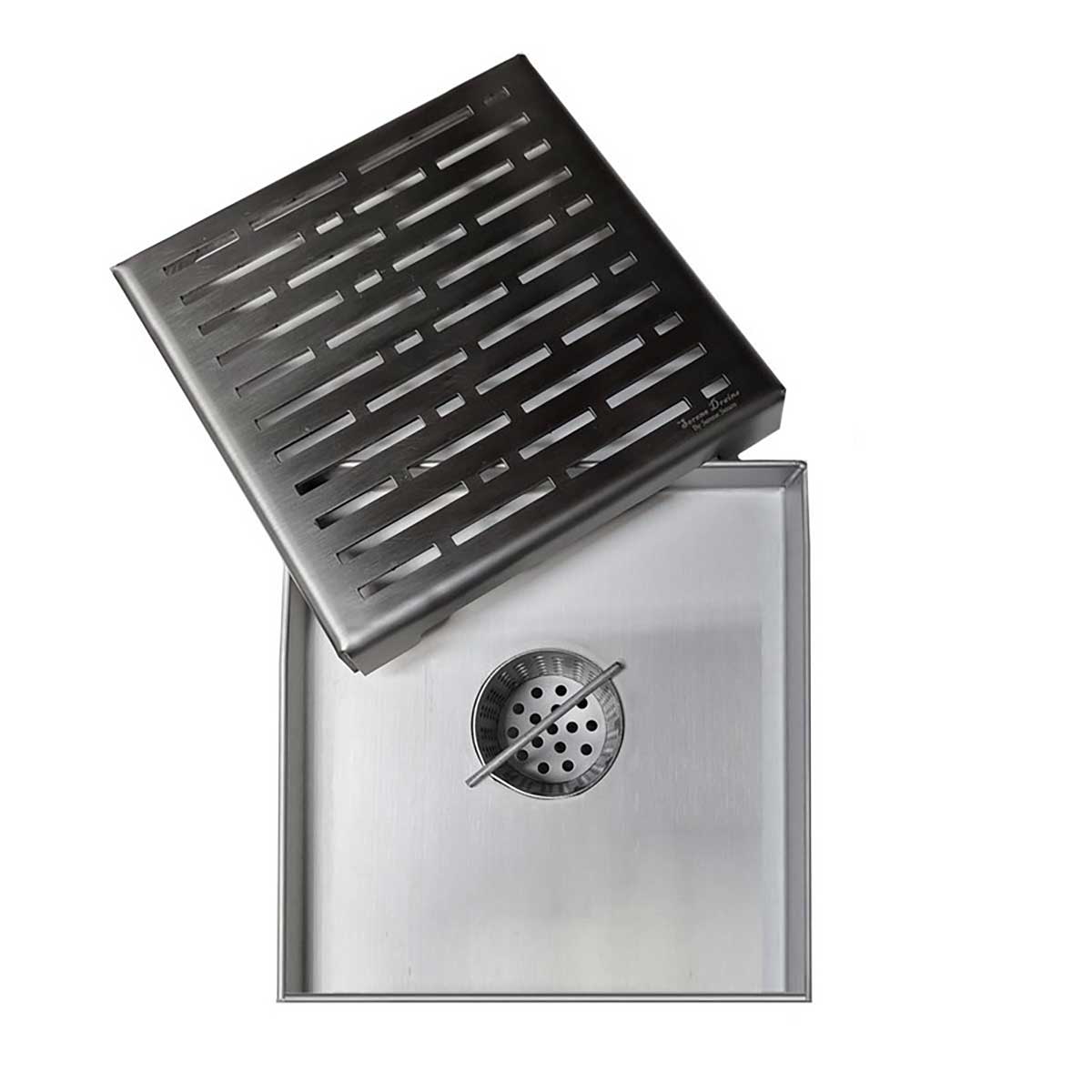 SereneDrains Hair Trap for Shower Drain Hair Catcher Basket Filter Strainer Brushed