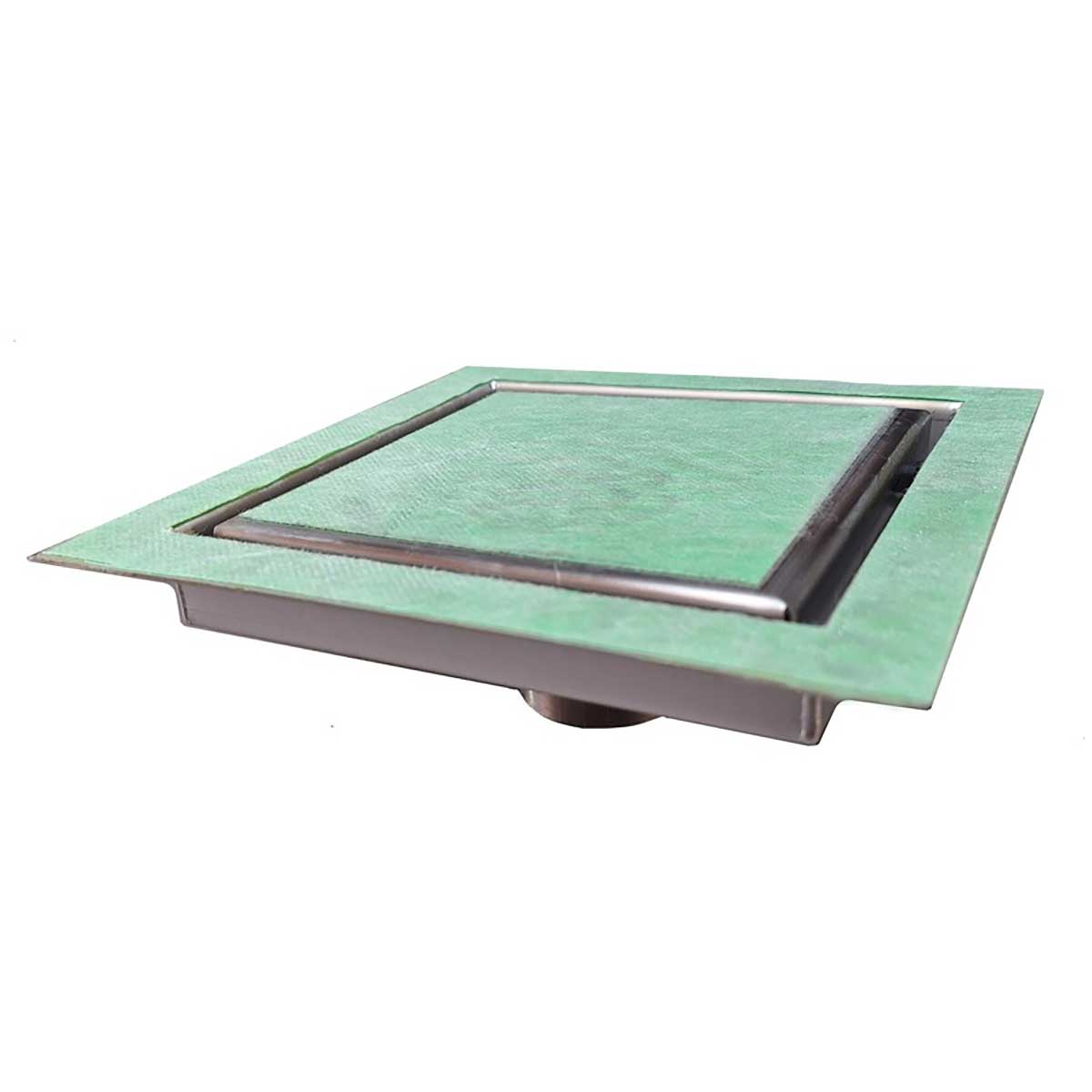 SereneDrains Square Shower Drain Invisible Hidden 6 inch