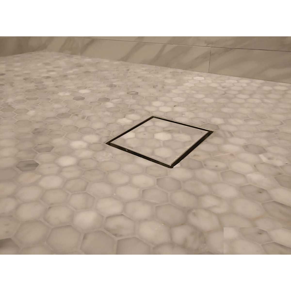 SereneDrains Square Shower Drain Invisible Hidden 6 inch