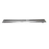 SereneDrains Linear Shower Drain Offset Outlet Ocean Wave - Brushed 59