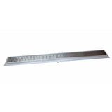 SereneDrains Linear Shower Drain Traditional Square - Brushed 16