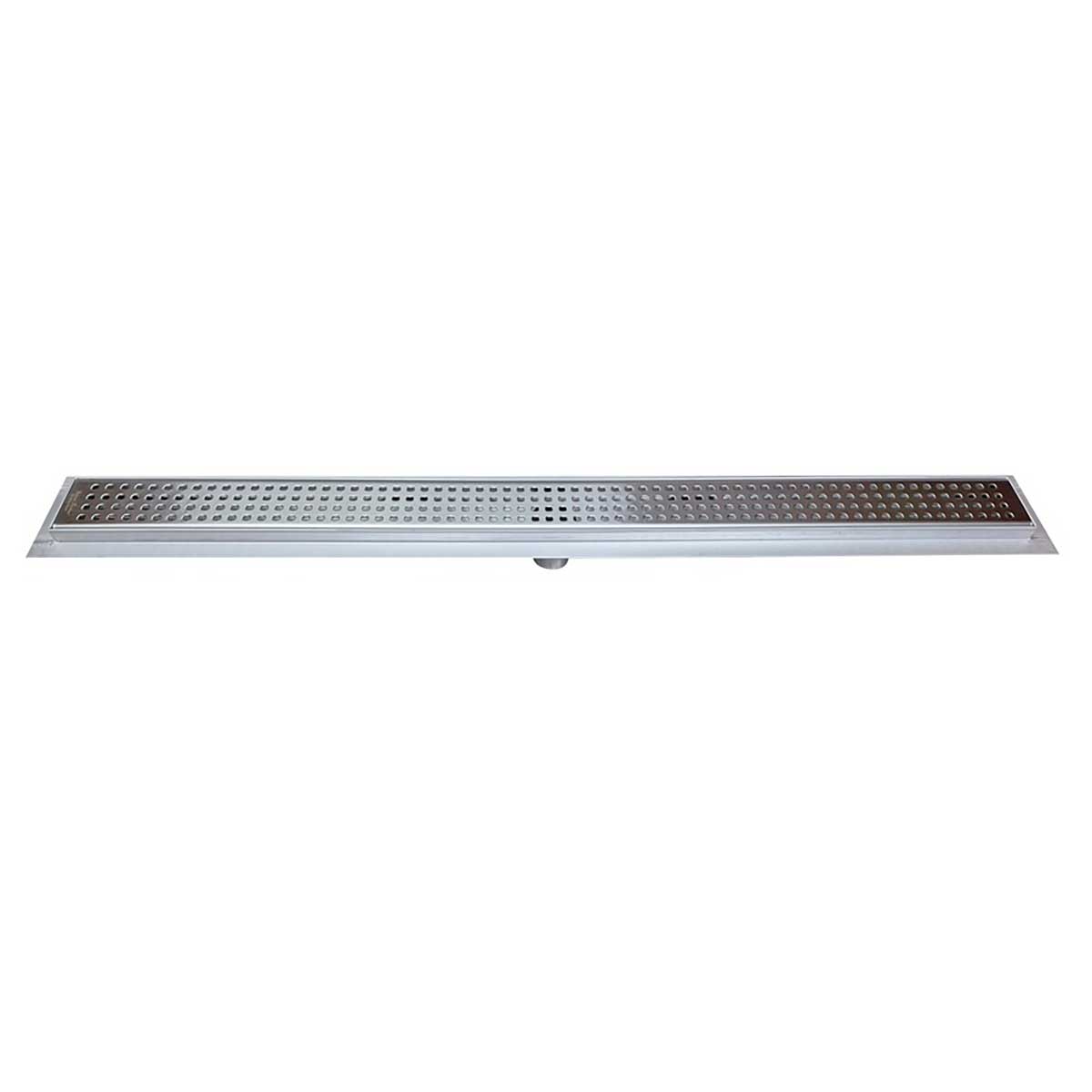 SereneDrains Linear Shower Drain Traditional Square - Brushed 16