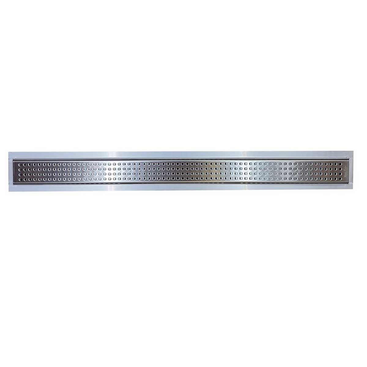 SereneDrains Linear Shower Drain Traditional Square - Brushed 16