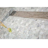 SereneDrains Linear Shower Drain Traditional Square - Brushed 16