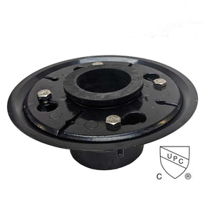 SereneDrains ABS 2 Inch Shower Drain Base for Linear Square Shower Drains Rubber Fitting