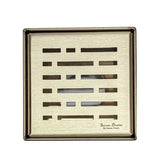 SereneDrains Square Shower Drain Broken Lane 4 Satin Gold