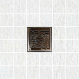 SereneDrains Square Shower Drain Kit with Base - Broken Lane - Polished Chrome - 4 Inch