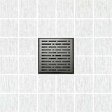 SereneDrains Square Shower Drain Broken Lane Matte Black 6