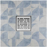 SereneDrains Square Shower Drain Kit with Base - Broken Lane - Brushed Nickel - 6 Inch