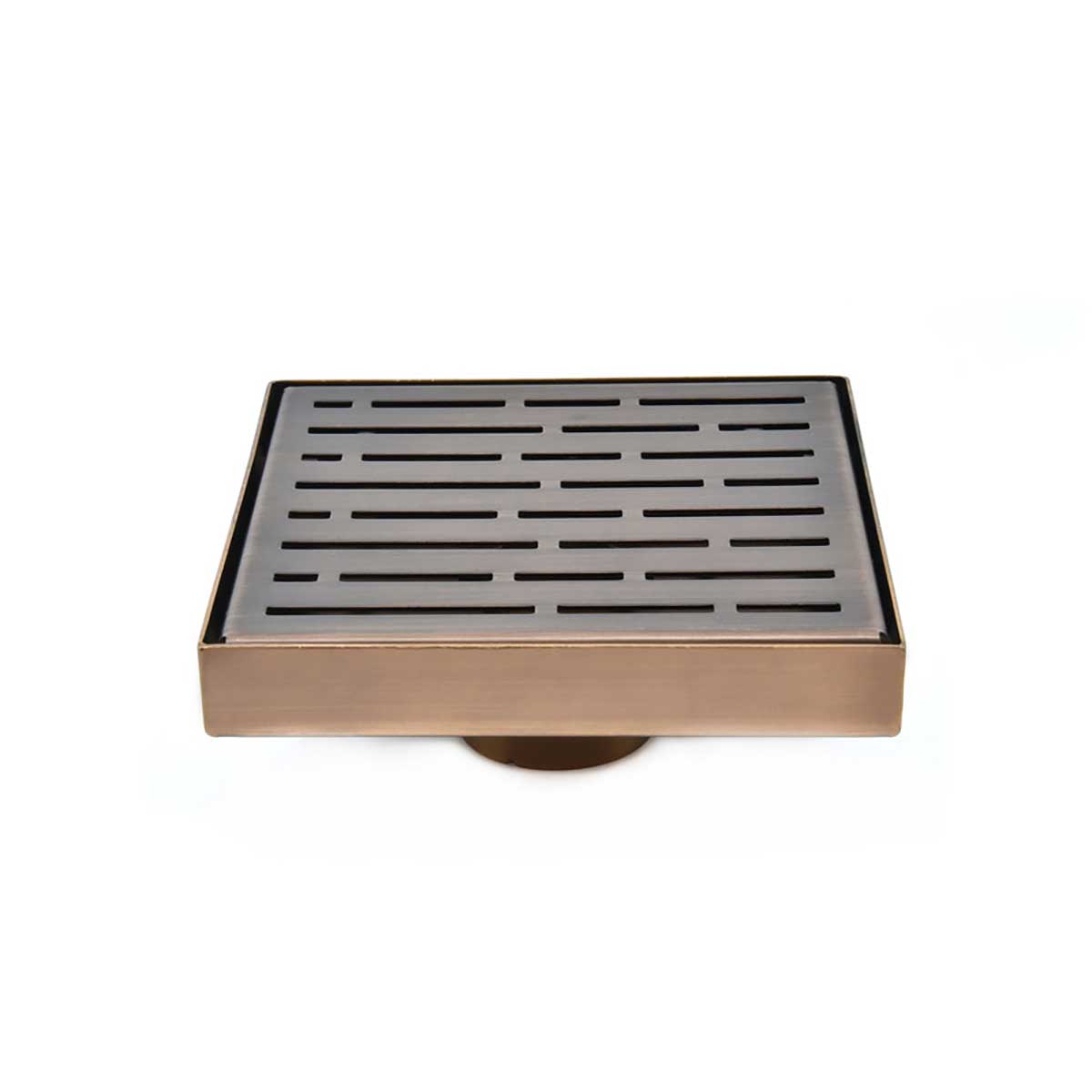 SereneDrains Square Shower Drain Broken Lane Oil-Rubbed Bronze 6