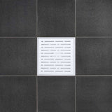 SereneDrains Square Shower Drain Kit with Base - Broken Lane - Matte White - 6 Inch