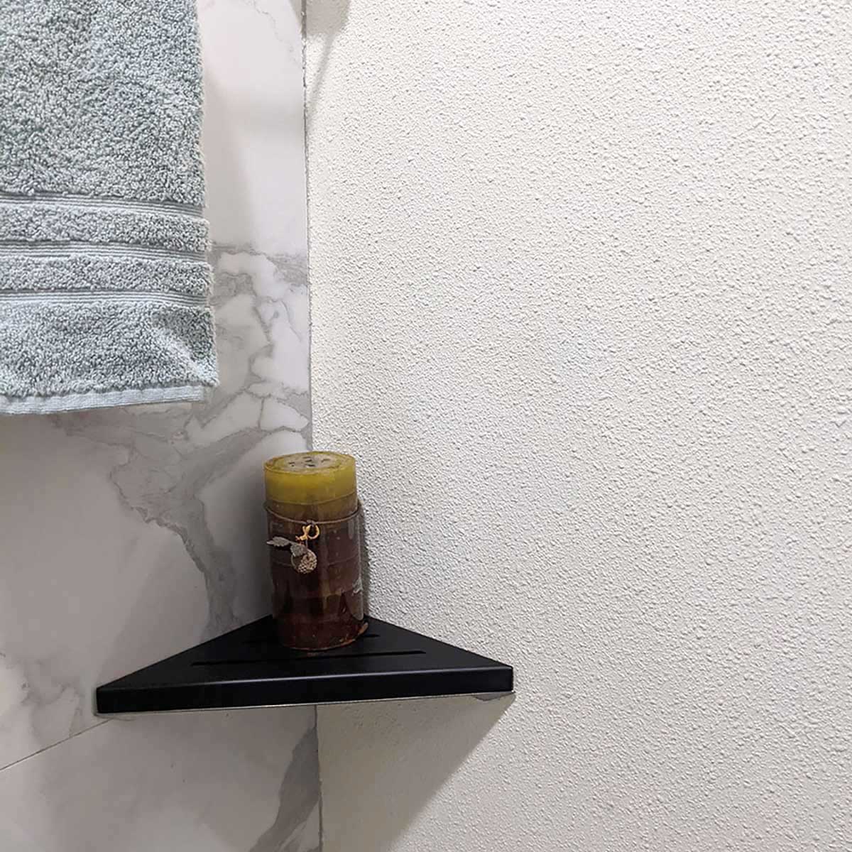 SereneDrains Triangle Shelf Stainless Steel - Matte Black 9