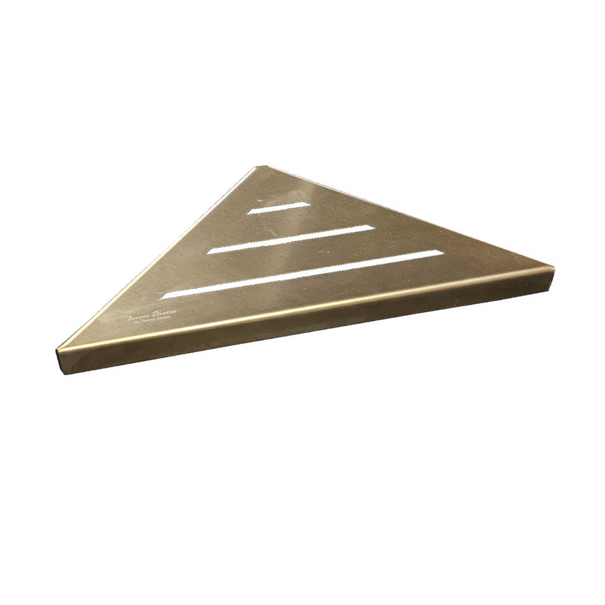 SereneDrains Triangle Shelf Stainless Steel - Satin Gold 9