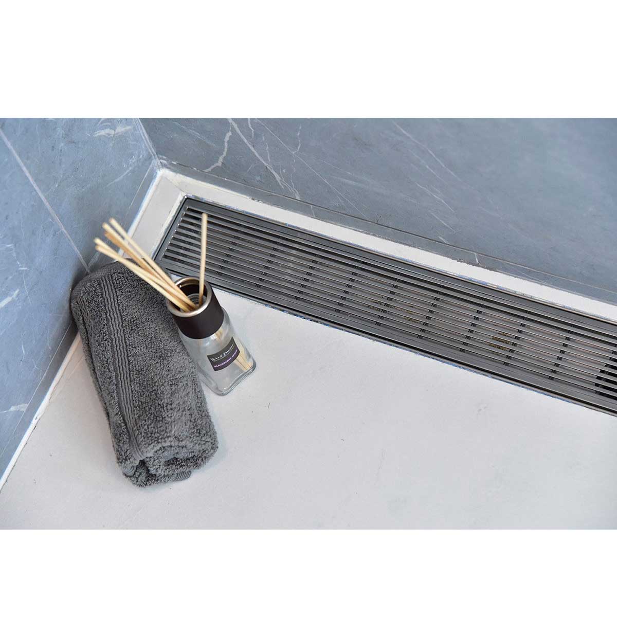 SereneDrains Linear Shower Drain Linear Wedge - Brushed 35