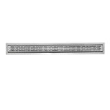 SereneDrains Linear Shower Drain Offset Outlet Broken Lane - Brushed 39