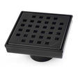 SereneDrains Square Shower Drain Traditional Square 4 Black