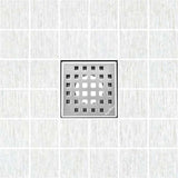 SereneDrains Square Shower Drain Traditional Square 4 Polished