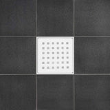 SereneDrains Square Shower Drain Traditional Square 4 White