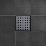 SereneDrains Square Shower Drain Traditional Square 6 Black