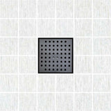 SereneDrains Square Shower Drain Traditional Square 6 Black