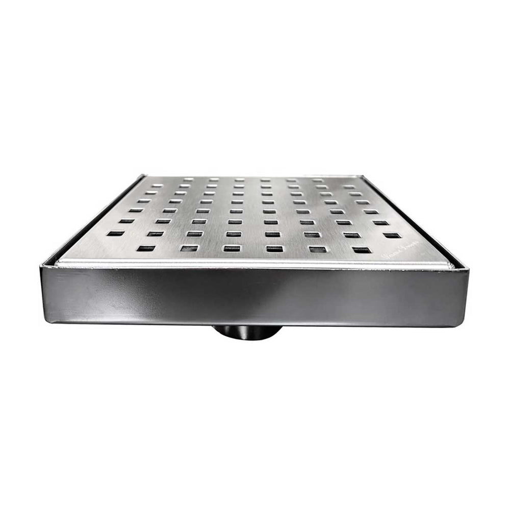 SereneDrains Square Shower Drain Traditional Square 6 BN