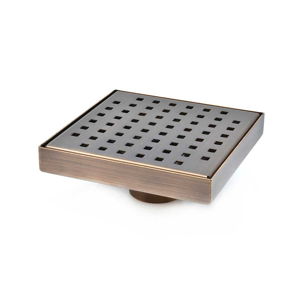 SereneDrains Square Shower Drain Traditional Square 6 ORB