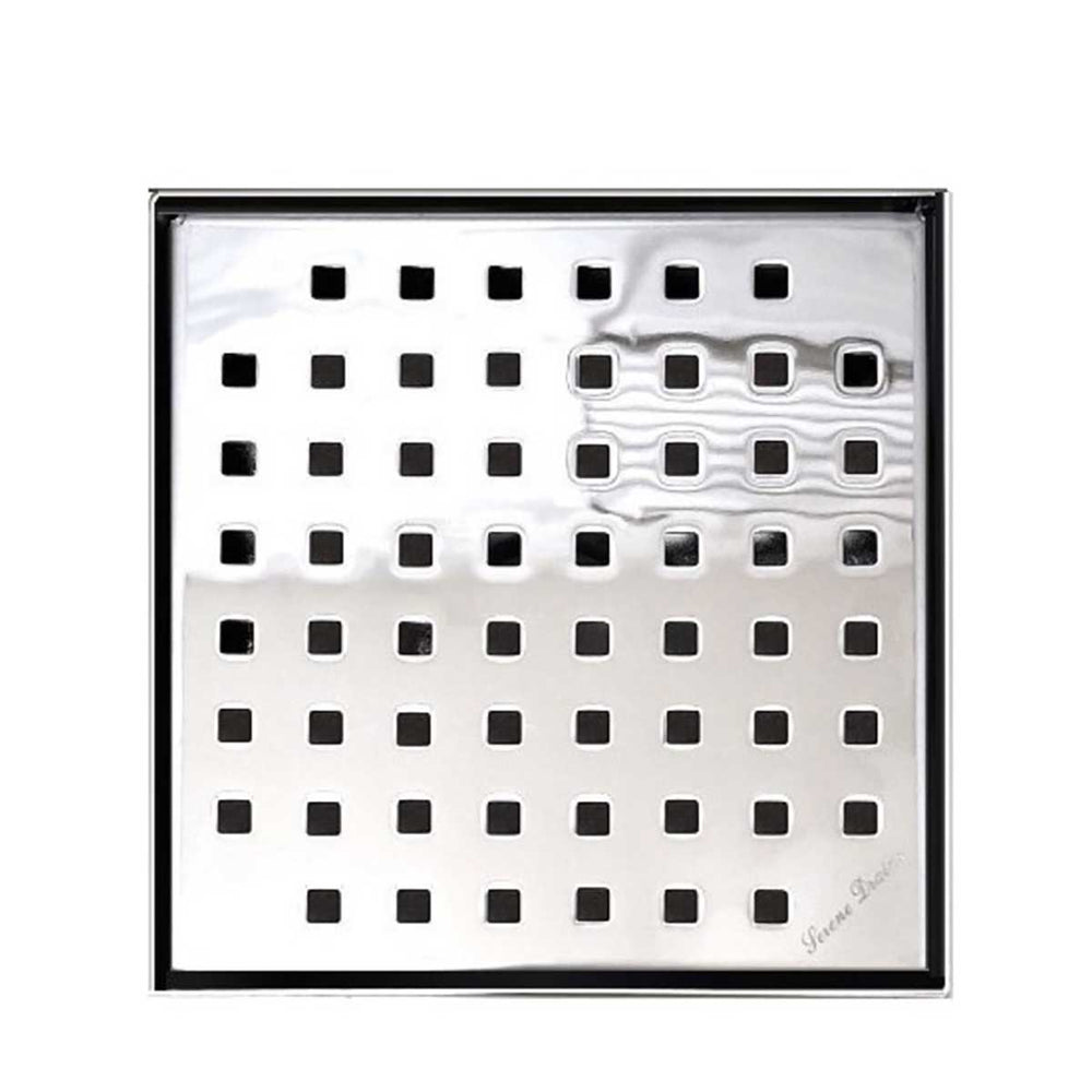 SereneDrains Square Shower Drain Traditional Square 6 PC