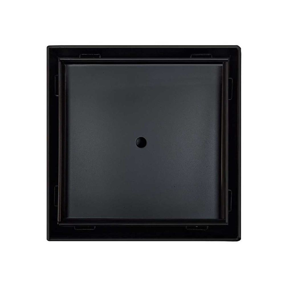 SereneDrains Square Shower Drain Tile Insert Matte Black 5 Inch