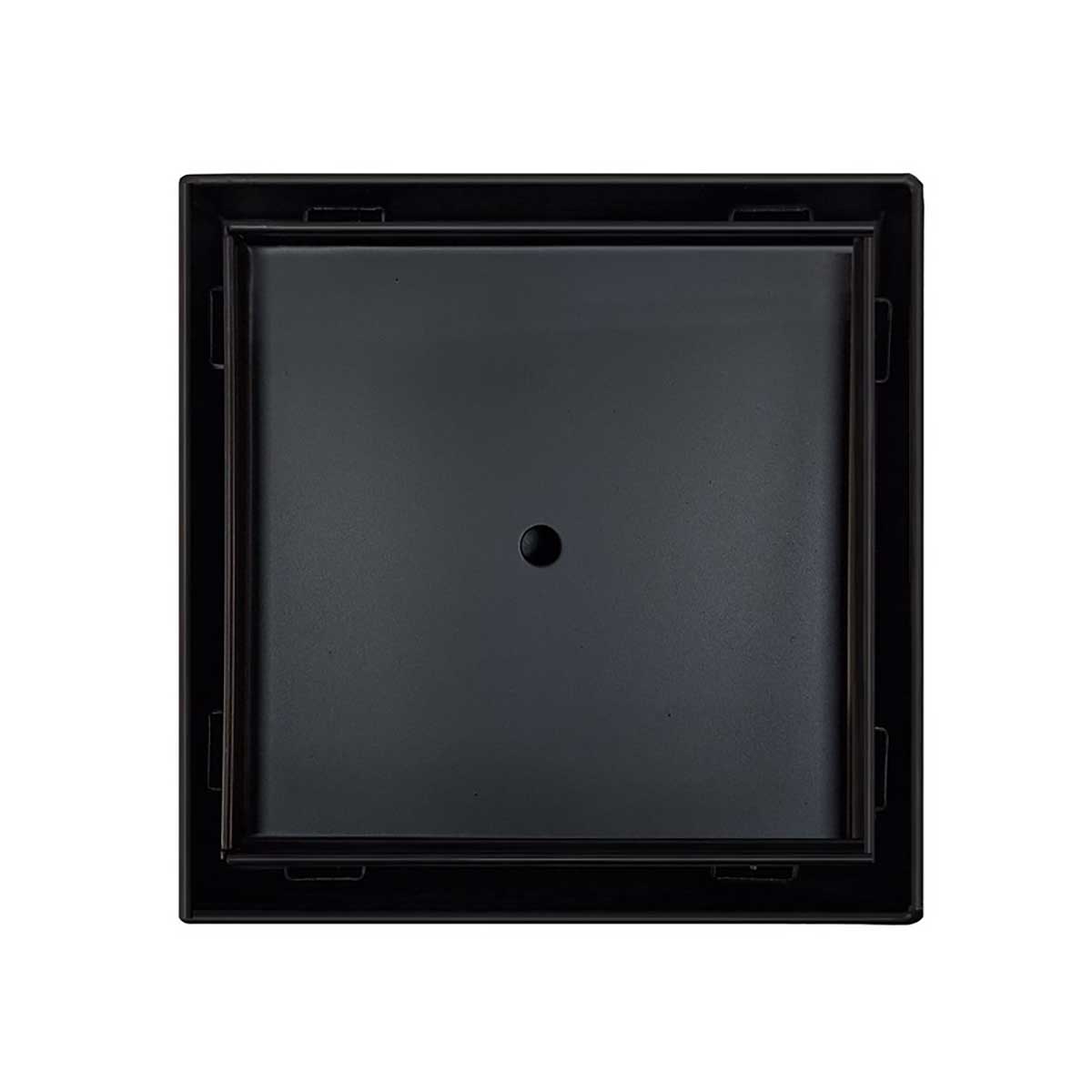 SereneDrains Square Shower Drain Tile Insert Matte Black 5 Inch