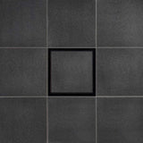 SereneDrains Square Shower Drain Tile Insert Matte Black 5 Inch