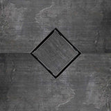 SereneDrains Square Shower Drain Tile Insert Matte Black 5 Inch