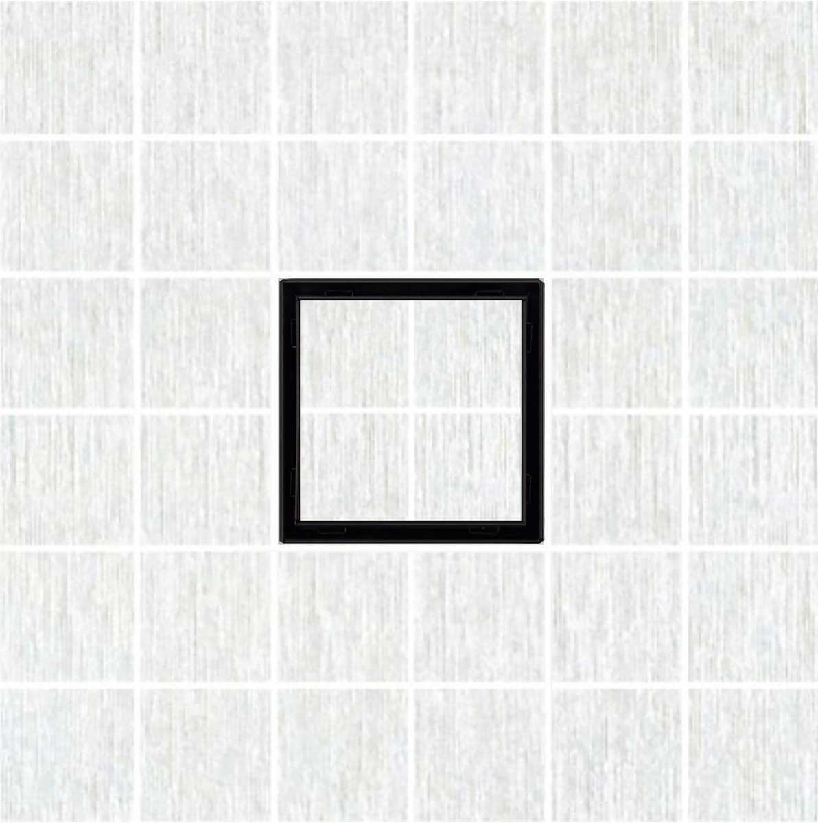 SereneDrains Square Shower Drain Tile Insert Matte Black 5 Inch