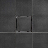 SereneDrains Square Shower Drain Tile Insert Brushed Stainless 4