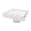 SereneDrains Square Shower Drain Tile Insert Matte White 5 Inch