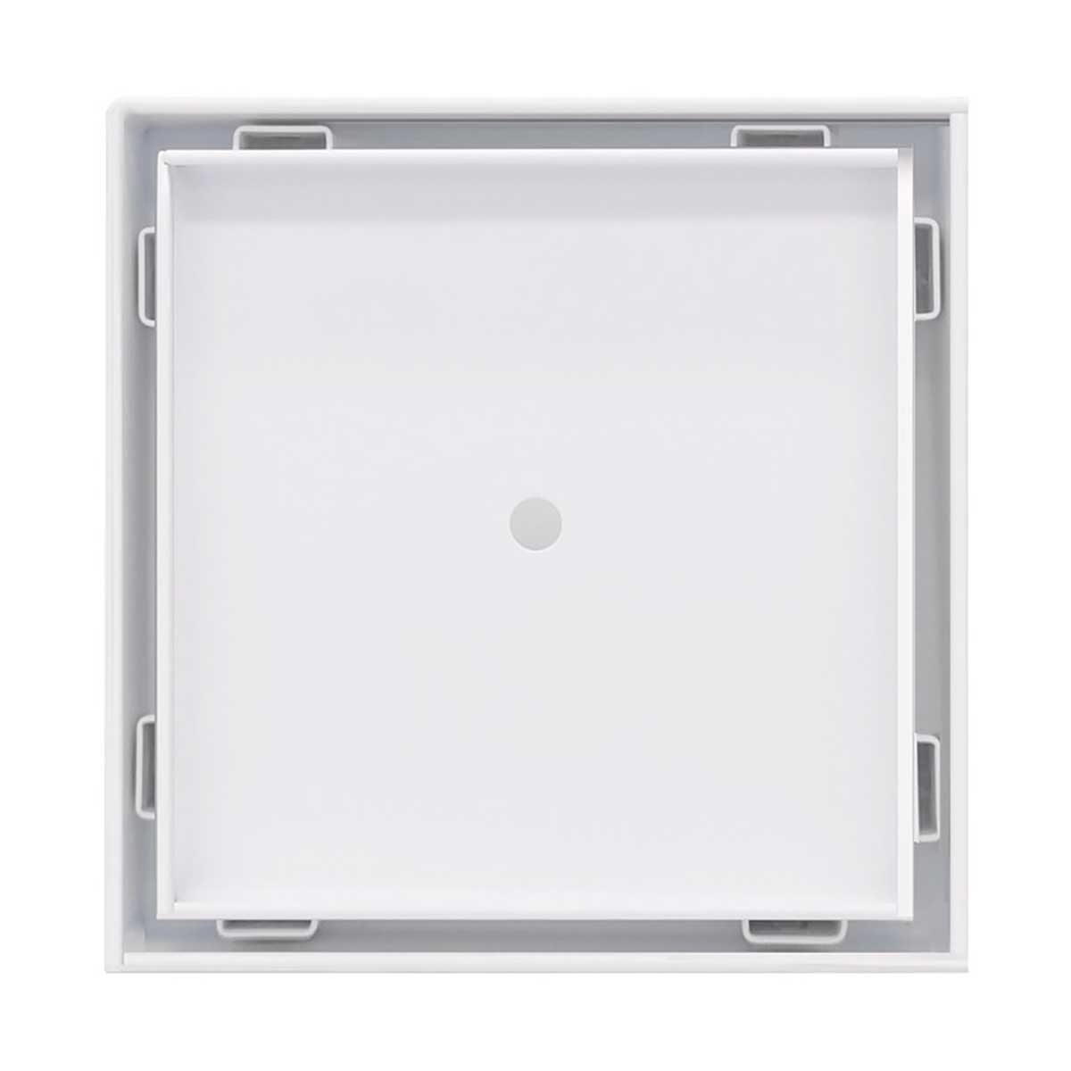 SereneDrains Square Shower Drain Tile Insert Matte White 5 Inch
