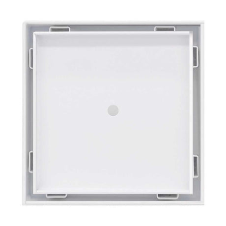 SereneDrains Square Shower Drain Tile Insert Matte White 5 Inch
