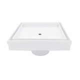 SereneDrains Square Shower Drain Tile Insert Matte White 5 Inch