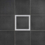 SereneDrains Square Shower Drain Tile Insert Matte White 5 Inch