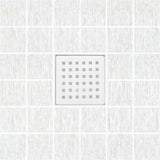 SereneDrains Square Shower Drain Kit with Base - Traditional Square - Matte White - 4 Inch