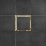 SereneDrains Wow Drain TM Side Discharge Outlet with 5 Inch Tile Insert Square Shower Drain Horizontal Low Profile